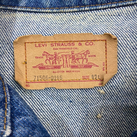 Vintage One of a Kind Pearl Embroidered 80s Levi's Denim Jean Jacket715060216 C1 - Picture 7 of 7